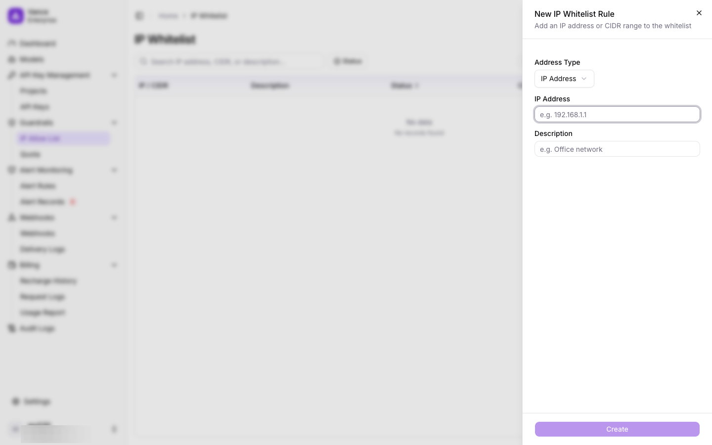 New IP whitelist rule